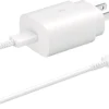 White Official Samsung 25W Original White Super Fast Charger Price Pakistan - US/JP Plug